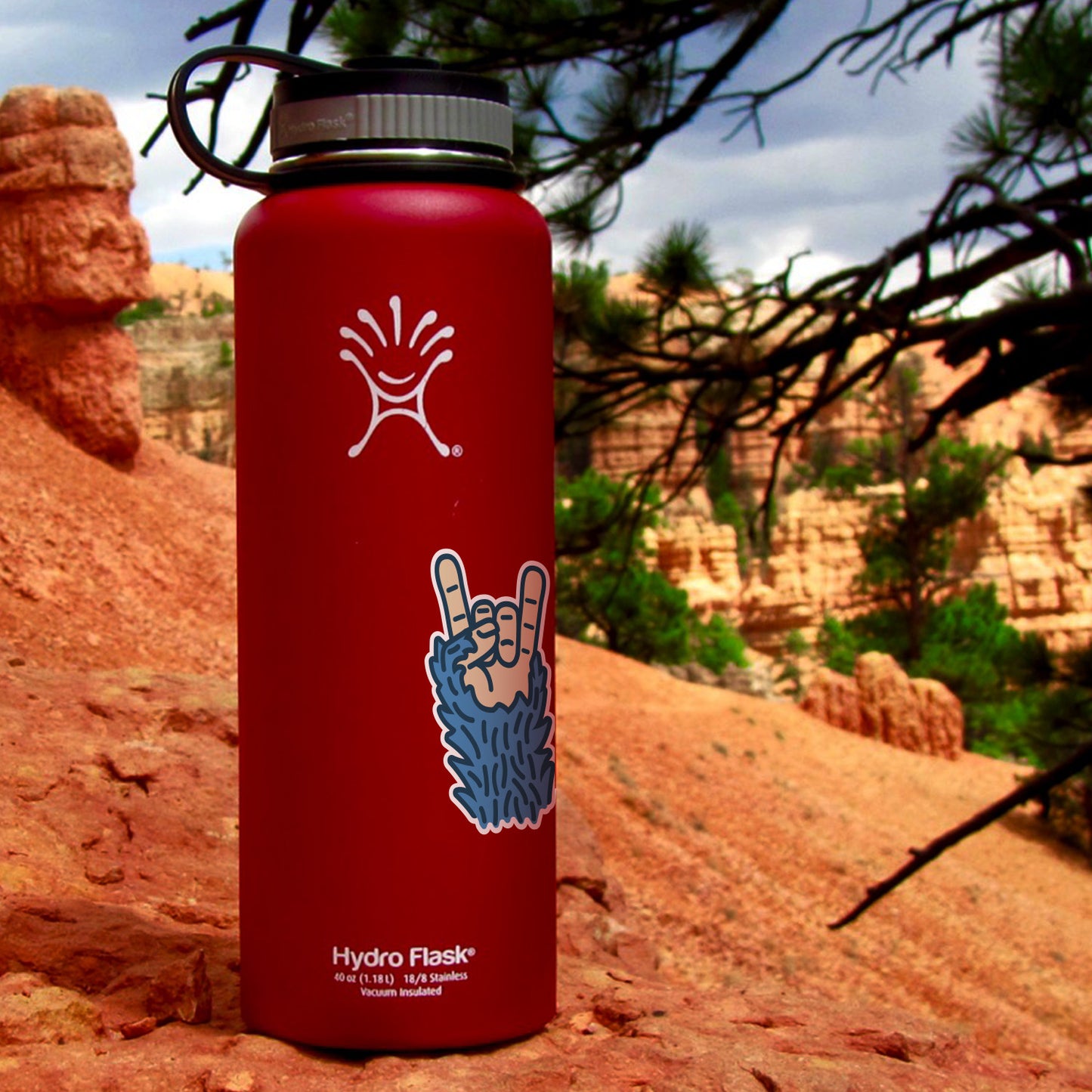 Bigfoot Rock On Sticker