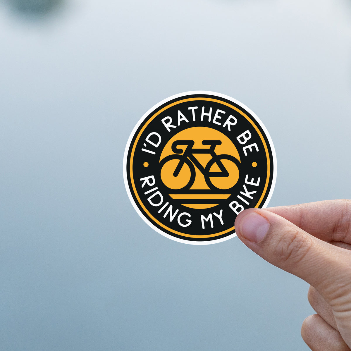 I'd Rather Be Riding My Bike Sticker