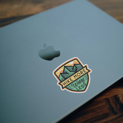 Hike More Worry Less Sticker
