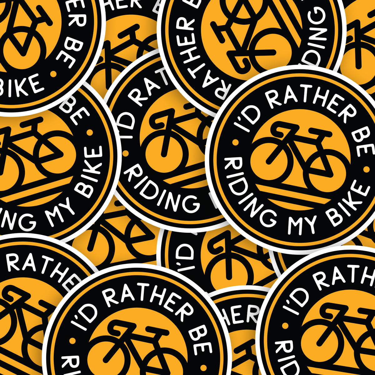 I'd Rather Be Riding My Bike Sticker