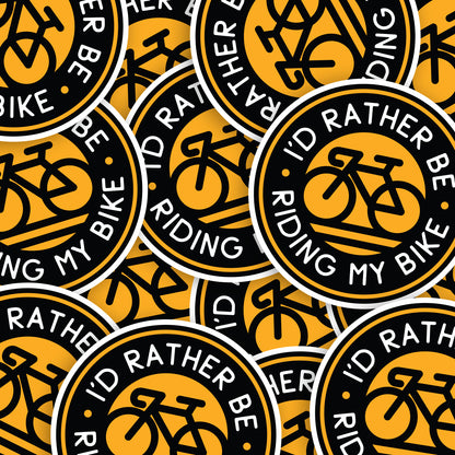 I'd Rather Be Riding My Bike Sticker