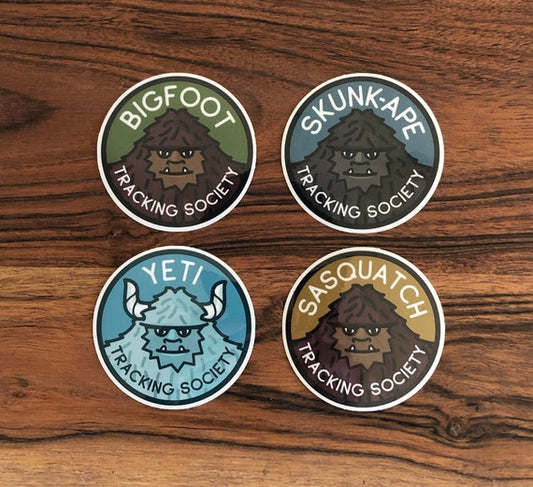 Bigfoot Tracking Society Sticker Set