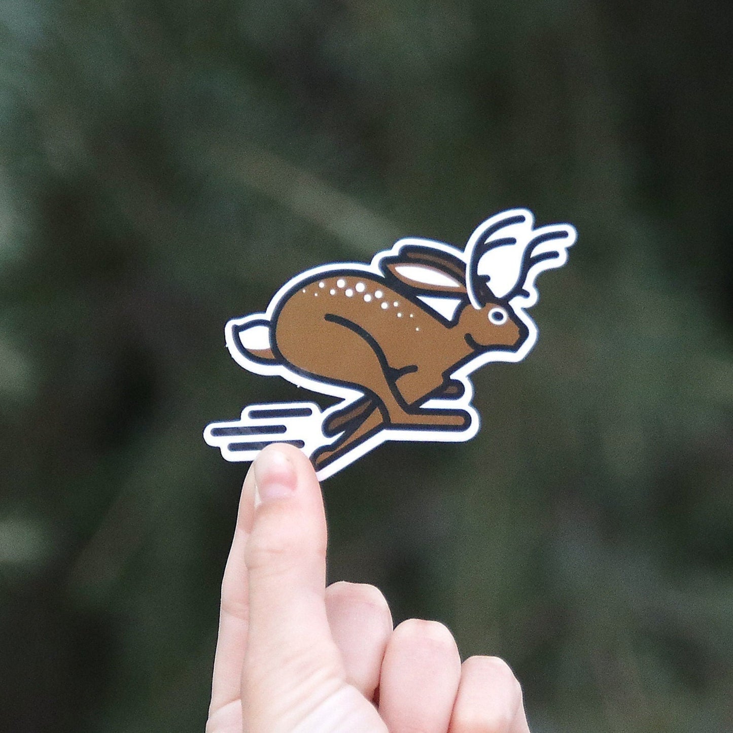 Run Free Jackalope Sticker