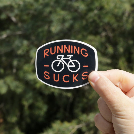 Running Sucks Bike Sticker