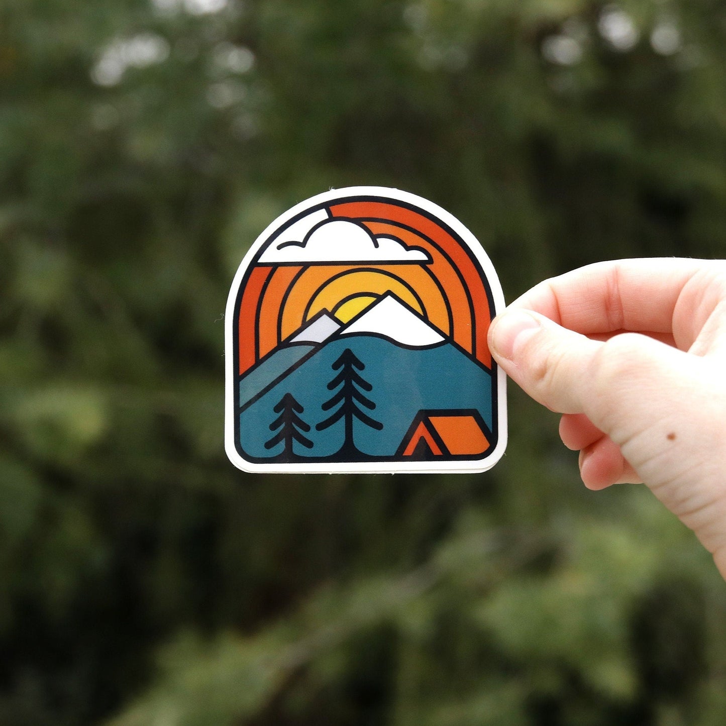 Sunset Campsite Sticker