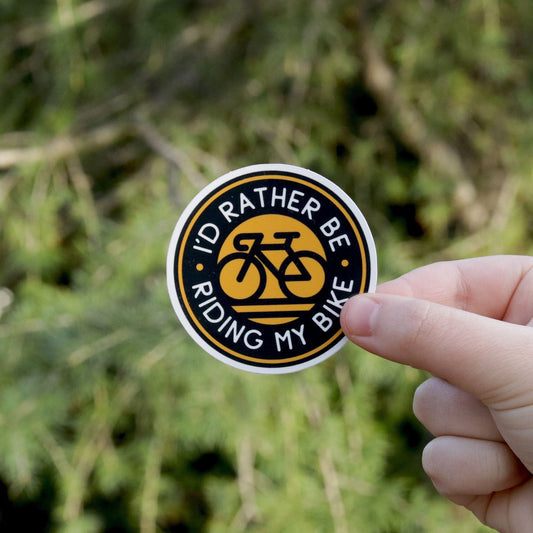 I'd Rather Be Riding My Bike Sticker