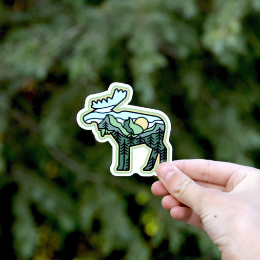 Moose Adventure Sticker